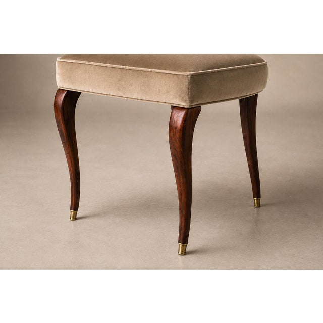Brazilian Modern Set of Eight Dining Chairs by Pisciotta E Filhos in Rosewood & Mohair, Brazil, 1950s For Sale - Image 15 of 18