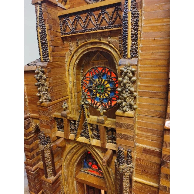 1950s Vintage French Folk Art Church For Sale - Image 9 of 13