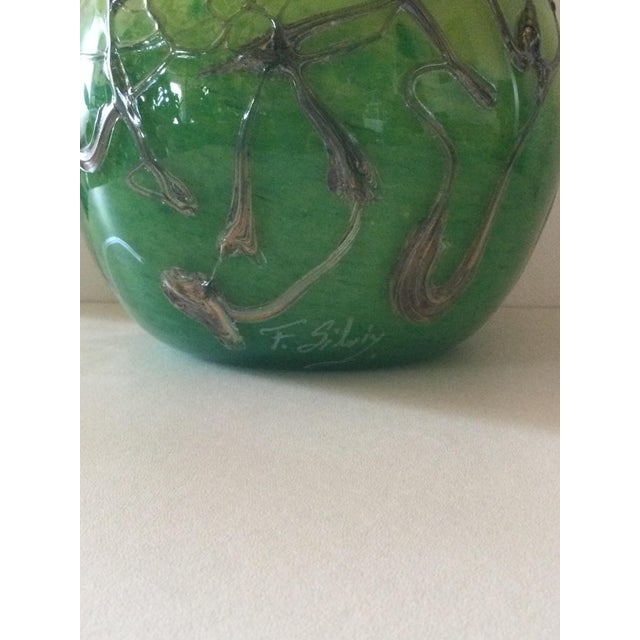Contemporary Glass Paste Vase by Florea Silviu For Sale - Image 3 of 4