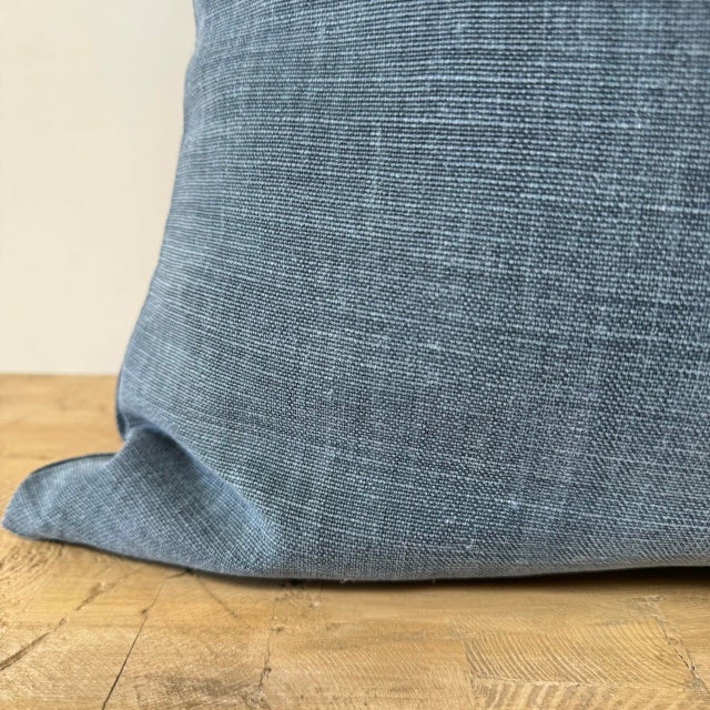 Mid-Century Modern Libeco Stonewashed Linen – Ocean For Sale - Image 3 of 5