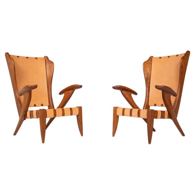 Set of Mid-Century Highback Armchairs attributed to Guglielmo Pecorini, Italy, 1930s For Sale - Image 6 of 6