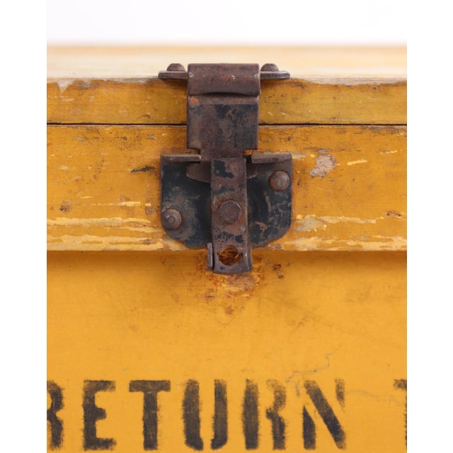Vintage A. L. Sayer Yellow Wood Bakery Box For Sale - Image 9 of 10