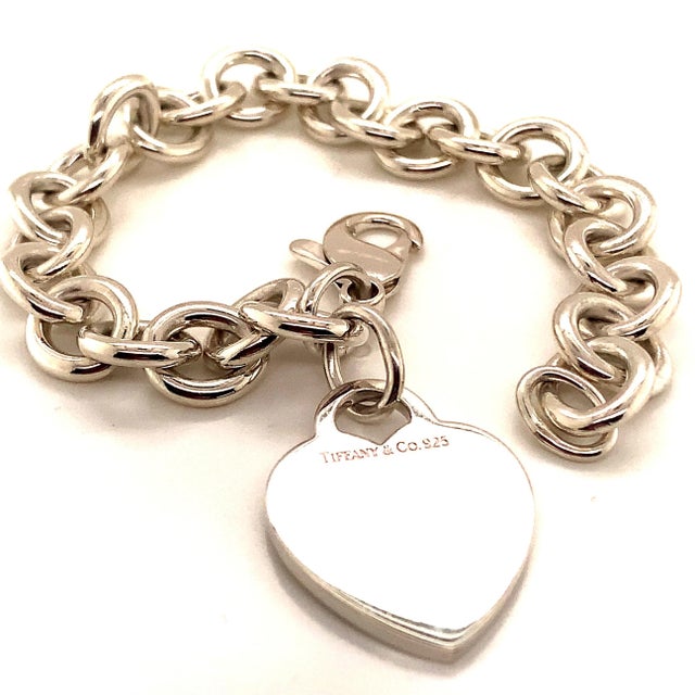 1990s 1990s Tiffany & Co Estate Sterling Silver Bracelet 7 Inches 34.2 Grams For Sale - Image 5 of 12