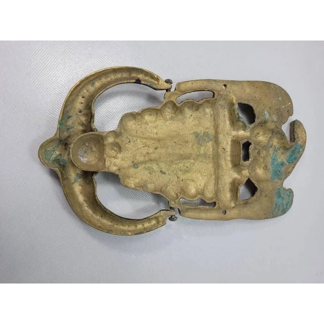 9.5" Vintage Brass American Eagle Door Knocker For Sale - Image 4 of 5