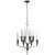 Chapman & Myers for Visual Comfort Signature Aiden Small Chandelier in Aged Iron For Sale