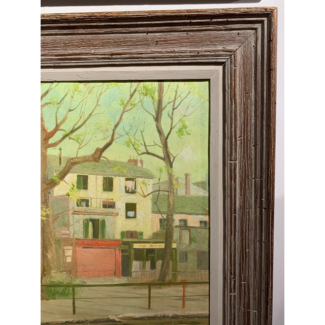 1952 J. Allison “Canal Street Martin - Paris” Oil on Canvas For Sale - Image 4 of 10
