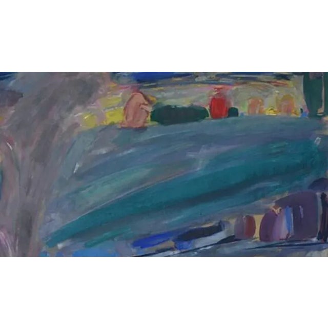 Abstract Expressionism Large 1971 Joanna Salska "Remember" Abstract Mixed-Media Painting For Sale - Image 3 of 3