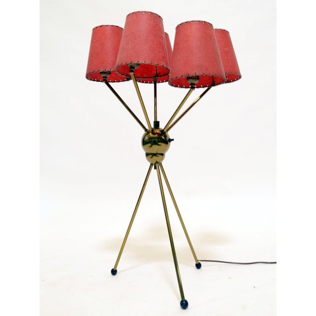 Mid 20th Century Brass 1950s Sputnik Table Lamp For Sale - Image 5 of 10