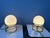 Mid-Century Hollywood Regency Eyeball Table Lamps in Opaline Glass, Set of 2 For Sale - Image 5 of 11