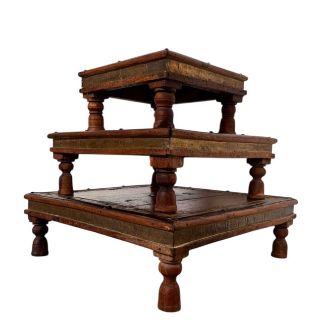 Small: 9”W x 4 3/4”H x 9”D Medium: 12 1/4”W x 4 3/4”H x 12 1/4”D Largest: 14 1/2”W x 4 3/4”H x14 1/2”D An exquisite triad...