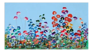Field of Pansies, Large Painting by Beekman