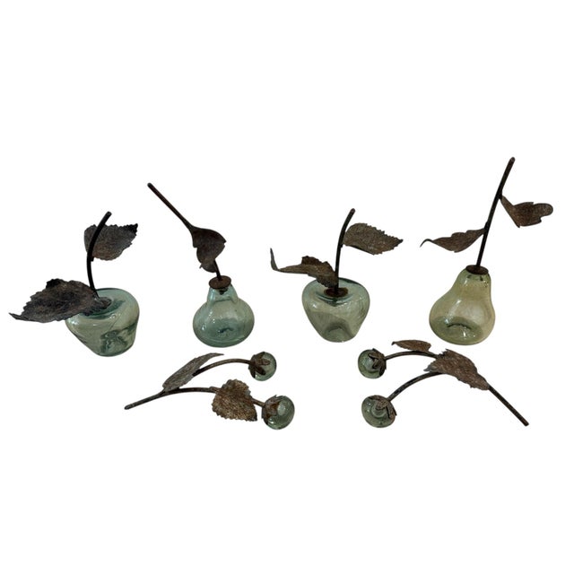Glass Vintage Italian Hand Blown Fruit Sculptural Objects For Sale - Image 7 of 9