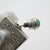 Vintage Italian Silver 800 Chiseled Perfume Bottle with Turquoise Stone Cap, 1970s For Sale - Image 9 of 14
