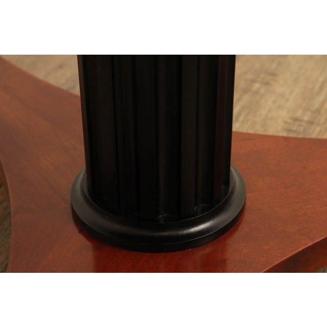 Ethan Allen Medallion Collection Round Cherry Pedestal Side Table For Sale - Image 11 of 18