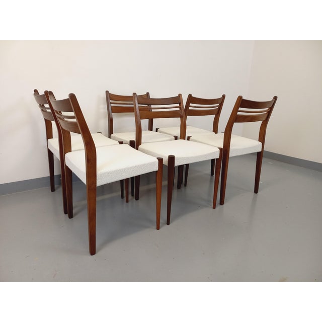 Vintage Scandinavian Dining Chairs in Teak and French Terry Fabric, 1960s, Set of 6 For Sale - Image 11 of 15