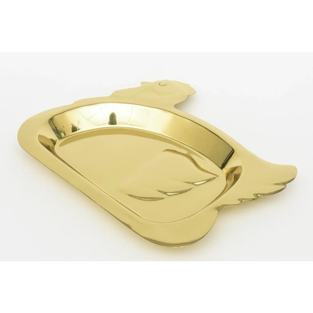 This unusual and very delightful vintage brass rooster tray is signed and from the 80's. it reads Vendor Lee-Men 10/12/84....