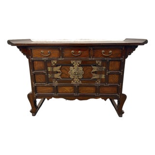 Antique Style Korean Tansu Butterfly Cabinet For Sale