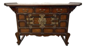 Antique Style Korean Tansu Butterfly Cabinet