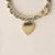 Modern Late 20th Century Vintage 18k Gold Heart Tag Chain Link Bracelet Two Tone For Sale - Image 3 of 7