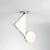 Flat shapes nickel ceiling light by atelier areti dimensions: d 20 x w 40 x h 53.3 cm. Materials: nickel, white acrylic...