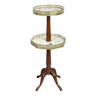 1920s Louis XVI Style Mahogany 2-Tier Stand by Escalier De Christa For Sale