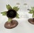 Vintage 1990s Metal Palm Tree Candle Wall Sconces With Glass Hurricane Shades - A Pair For Sale - Image 9 of 12