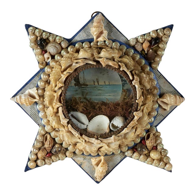 Antique British Colonial Star Form Sailors Valentine For Sale