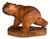 Vintage Rustic Artisan Wooden Hand-Carved Brown Bear Figurine by Henning Engelsen, Norway, 1950s For Sale