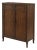 Vintage Gentleman’s Dressing Cabinet in Old Chapel Satin Walnut™ — Refinished Bar Conversion, Bookmatched Walnut Doors For Sale