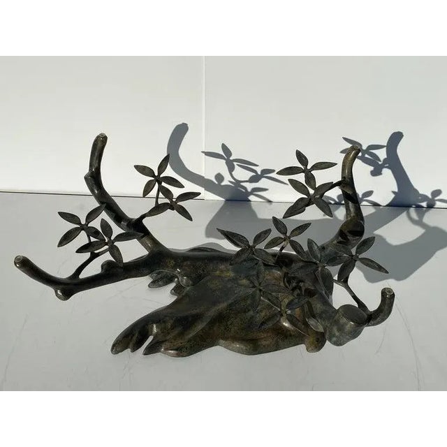 Hollywood Regency 1970s Brass Bonsai Tree Coffee Table Attributed to Willy Daro For Sale - Image 3 of 13