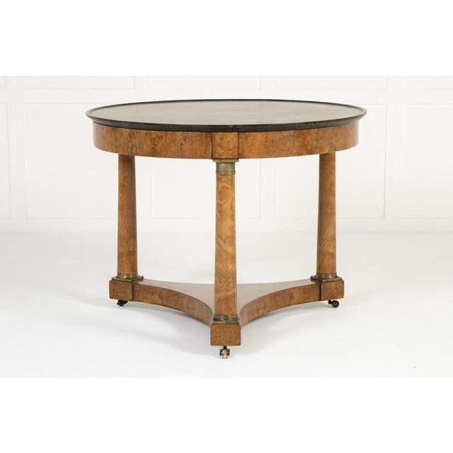 Antique French Burr Elm Guéridon, 1800s For Sale - Image 3 of 9