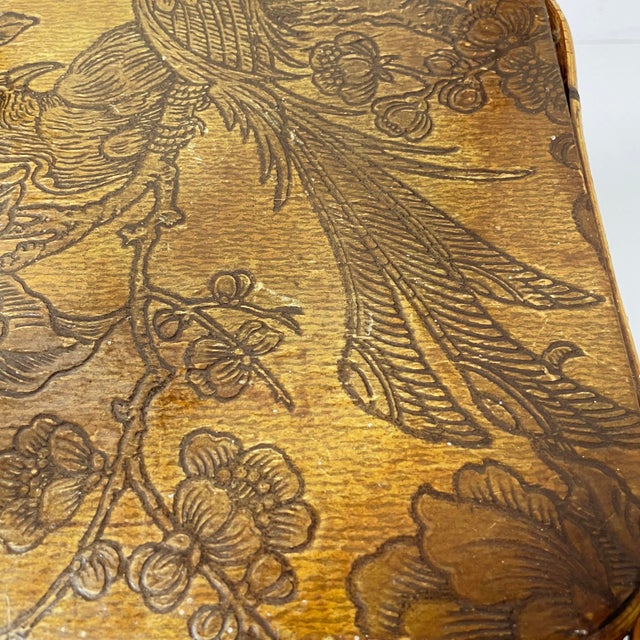 Italian Art Nouveau Style Pedestal in Brown Leather and Bamboo, 1930s For Sale - Image 15 of 18