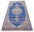 1960s Distressed Area Rug Hand Knotted Muted Color Oushak Medallion Rug - 3'7'' X 7'5'' For Sale - Image 5 of 9