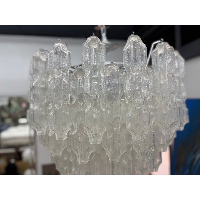 Mid-Century Modern 1960s Italian Modern Murano Glass Chandelier by Toni Zuccheri for Venini For Sale - Image 3 of 7