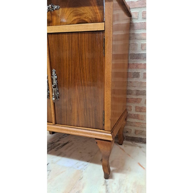 Vintage Nightstand in Bronze and Wood, 1966 For Sale - Image 3 of 9