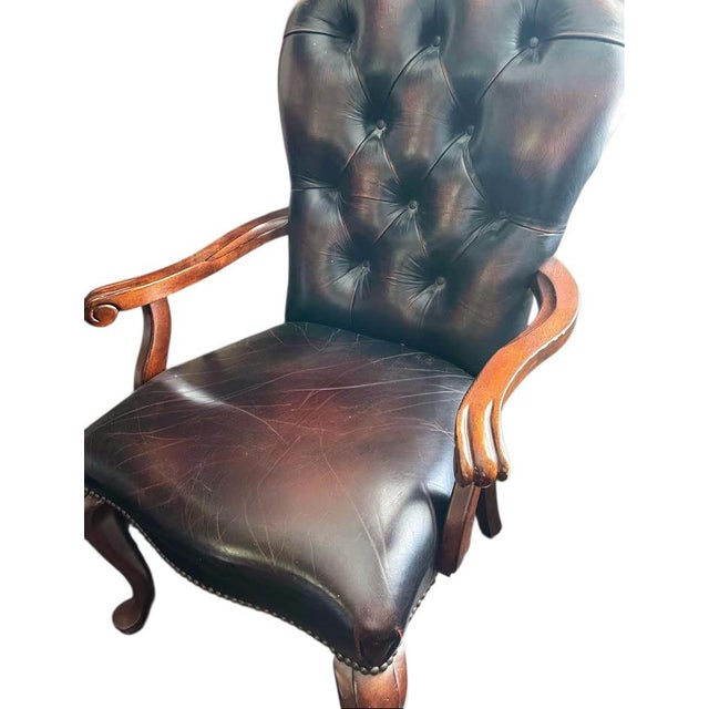 Coffee Upgrade Your Home With This Pair of Vintage Stanley Furniture Leather Armchairs. For Sale - Image 8 of 10