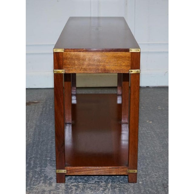 Vintage Military Campaign Console Table by London Kennedy for Harrods For Sale - Image 13 of 18
