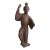Vintage Cast Iron Asian Dancer Sculpture With Natural Patina For Sale
