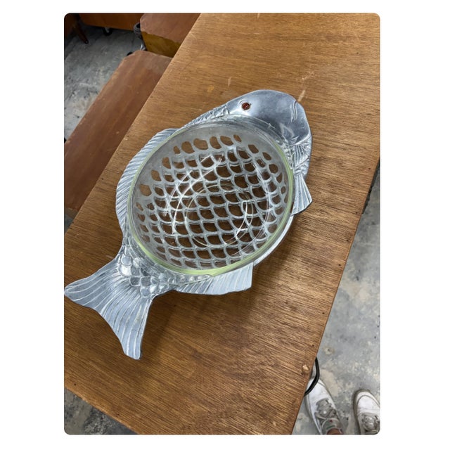 Arthur Court Vintage Arthur Court Fish Bowl — Cast Aluminum, 1981 For Sale - Image 4 of 4