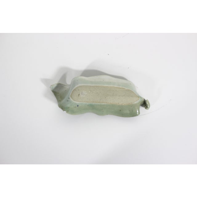 Vintage Studio Pottery Ceramic Leaf Dish For Sale - Image 10 of 12