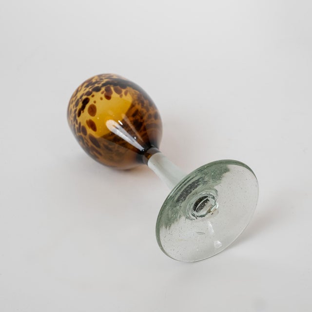 Italian 1950s Mid-Century Italian Handblown Glass Goblets - Set of Six For Sale - Image 3 of 12