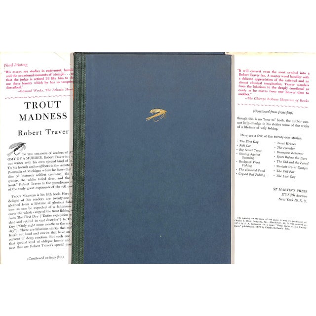 Nautical "Trout Madness: Being a Dissertation on the Symptoms and Pathology of This Incurable Disease by One of Its Victims" 1960 Traver, Robert For Sale - Image 3 of 5