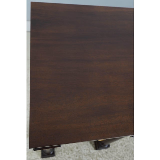 Large Empire Style Mahogany 3 Drawer Library Desk For Sale - Image 12 of 17