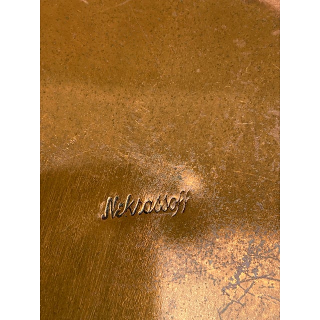 Mid Century Copper Enamel Rooster Catchall For Sale - Image 9 of 11