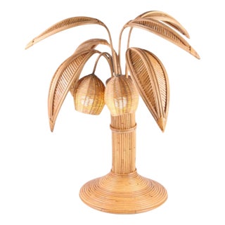 Rattan Coconut Lamp, 1990s For Sale