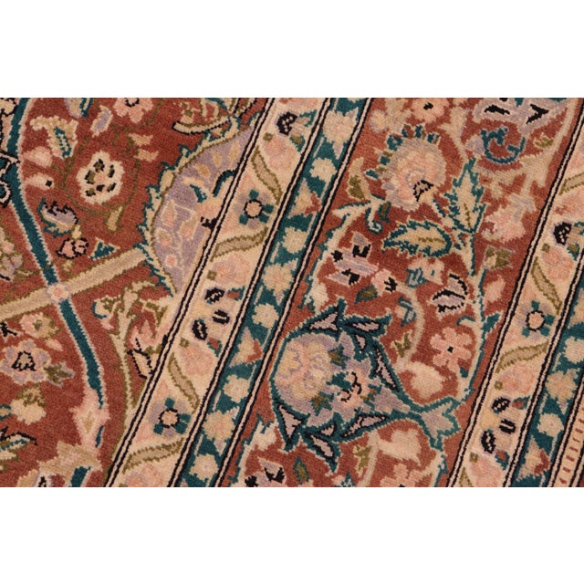 Traditional 1990's Floral Pak-Persian Brown/Tan Wool Rug - 8'1'' X 10'3'' For Sale In New York - Image 6 of 9