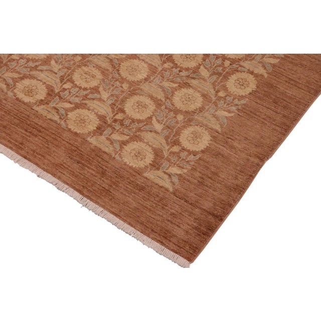 1990s Oriental Ziegler Brown Tan Hand-Knotted Wool Rug - 10'1'' X 13'10'' For Sale In New York - Image 6 of 8