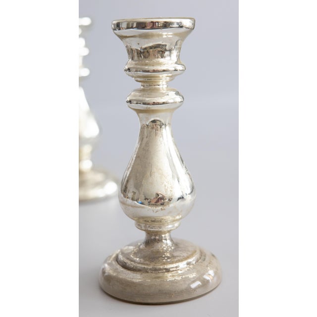 19th Century French Silvered Mercury Candlesticks - A Pair For Sale - Image 4 of 10