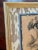 Early 20th Century Ruth Bunny Baldwin Floral Mixed Media Still Life on Ikat Cowtan and Tout Fabric in Gold Frame For Sale In Philadelphia - Image 6 of 7