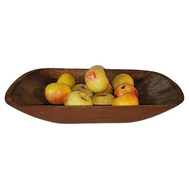 This fantastic original red painted trencher hand carved bowl from New England in fine condition with a collection of ten...